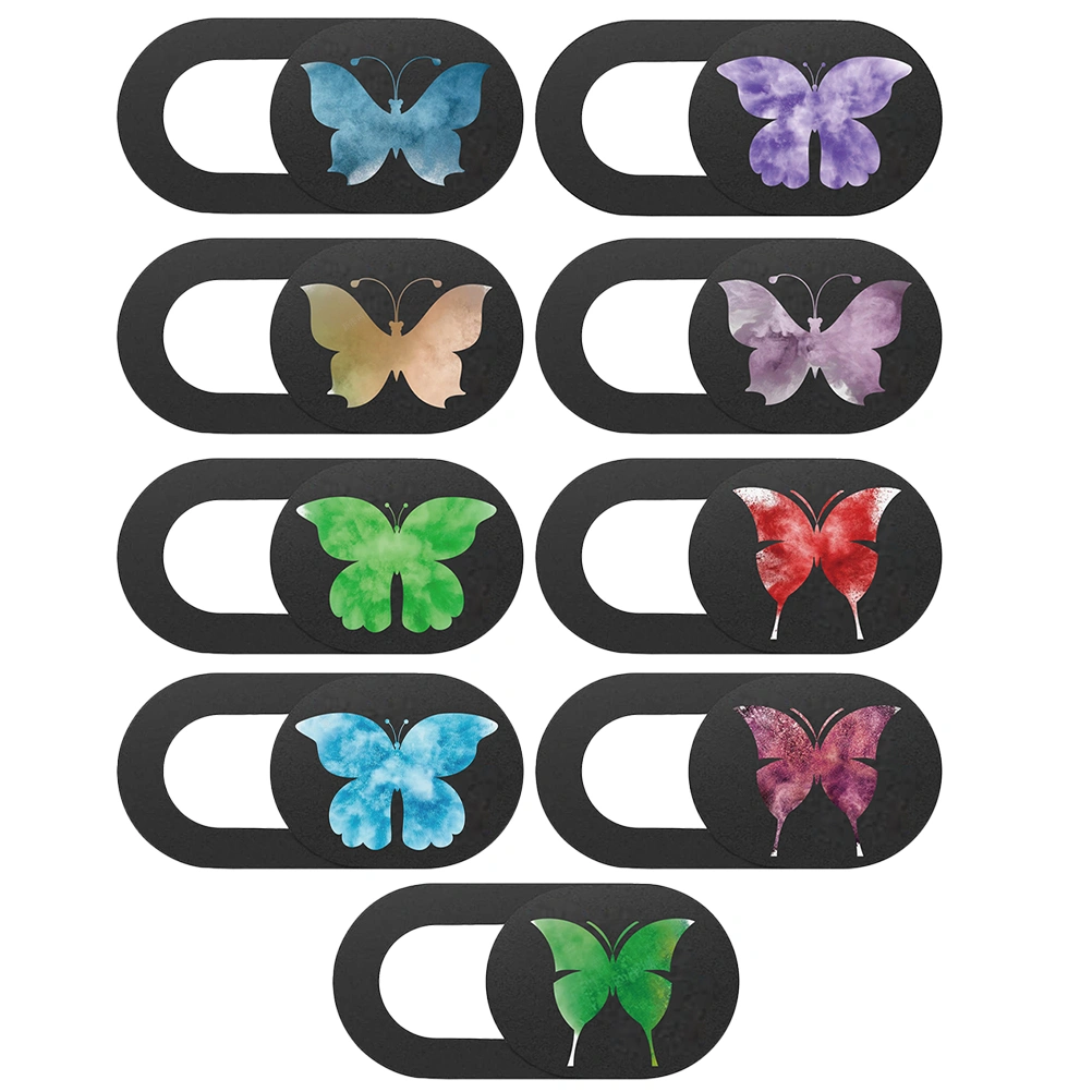 9pcs Camera Cover Slide Pattern Privacy Protection Webcam Cover Slide