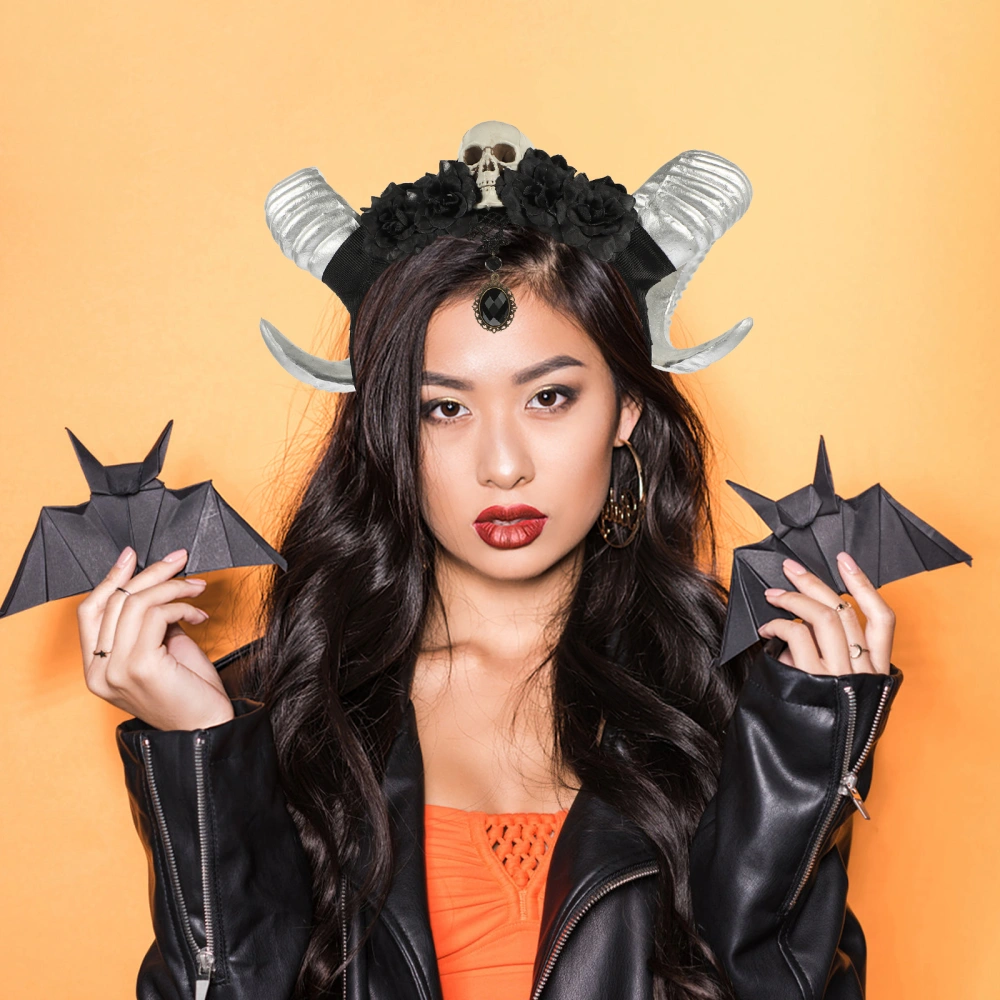 Halloween Headband Simulation Devil Horn Hair Hair Band Gothic Headpiece