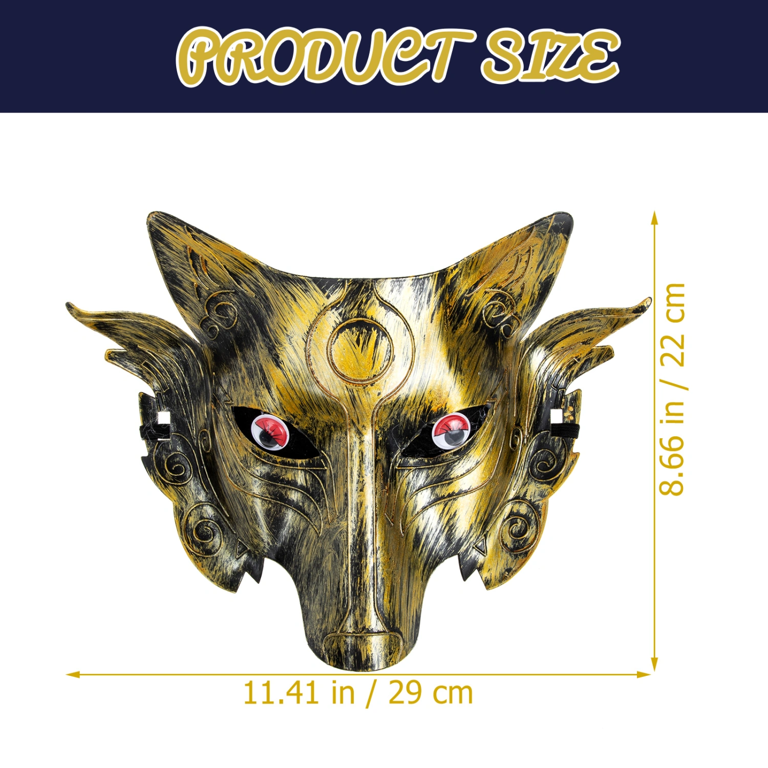 2pcs Scary Animal Mask Wolf Design Mask Decorative Mask Halloween Mask Prop