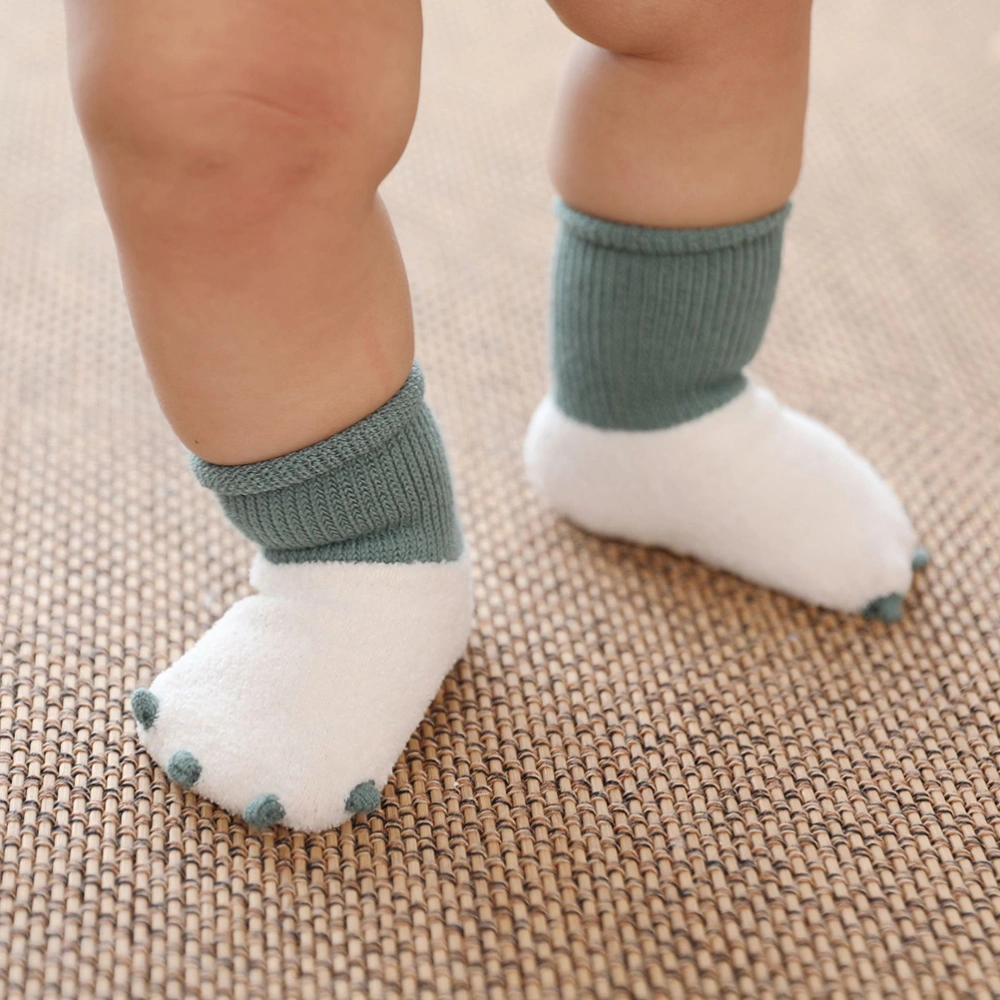 1 Pair Baby Infant Winter Socks Warm Winter Comfortable for Baby Infant Wearing (White S 8CM (Sole Stocking Long）