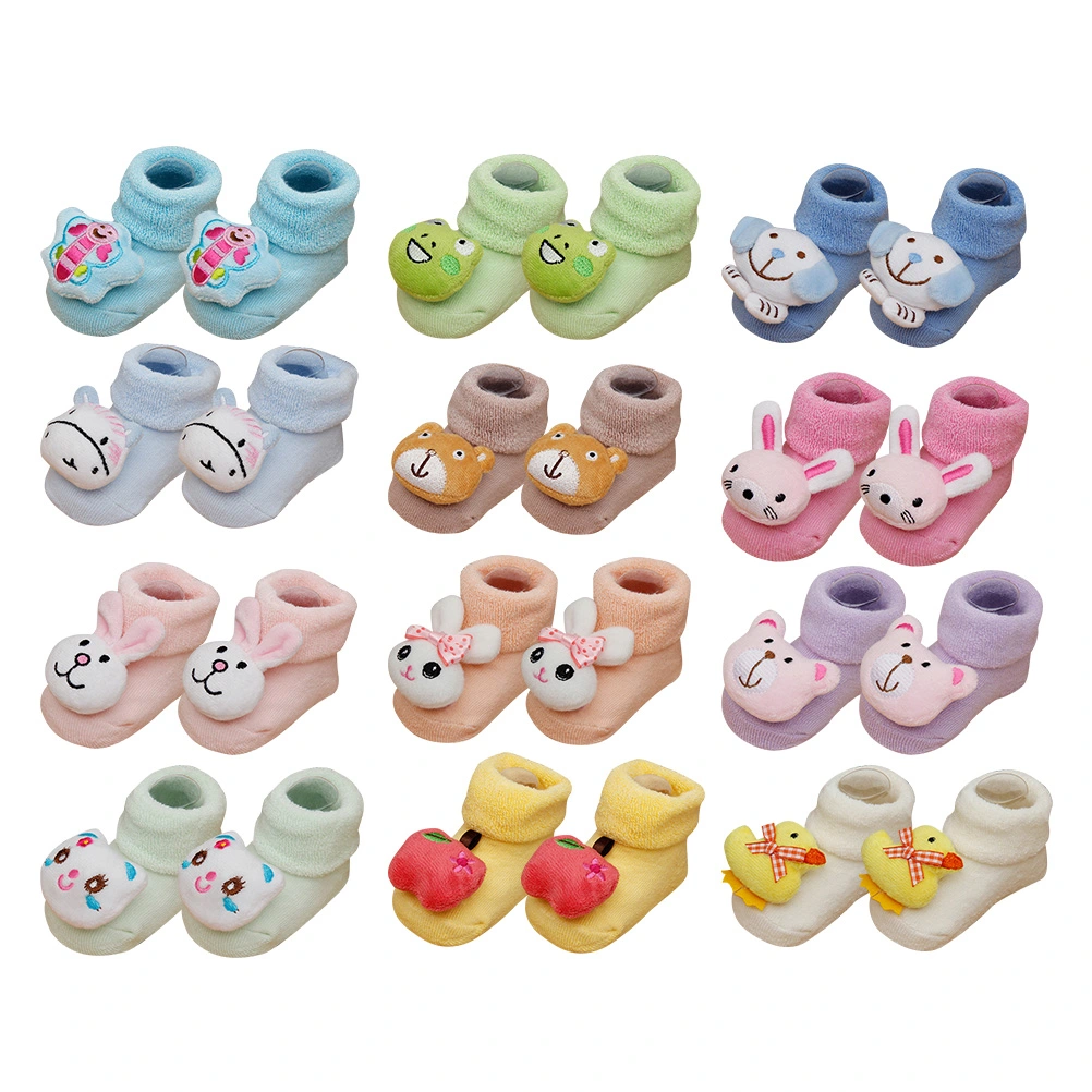 Children Cotton Autumn Winter Baby Socks Warm Non-slip Floor Socks Boys Baby Cotton Winter Socks for 0-9Months (Random Style)