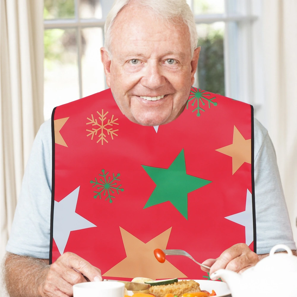 1Pc Adult Bib Dining Bib Waterproof Mealtime Eating Apron for Seniors Elderly