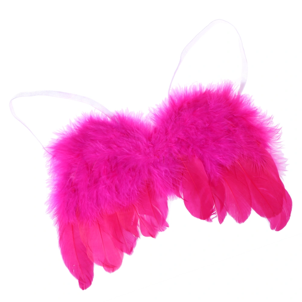 Children's Angel Feather Wings Photo Clothing Baby Photo Prop Baby Fashion Photo Styling Feather Natural Angel Wings for Newborn (Rosy)