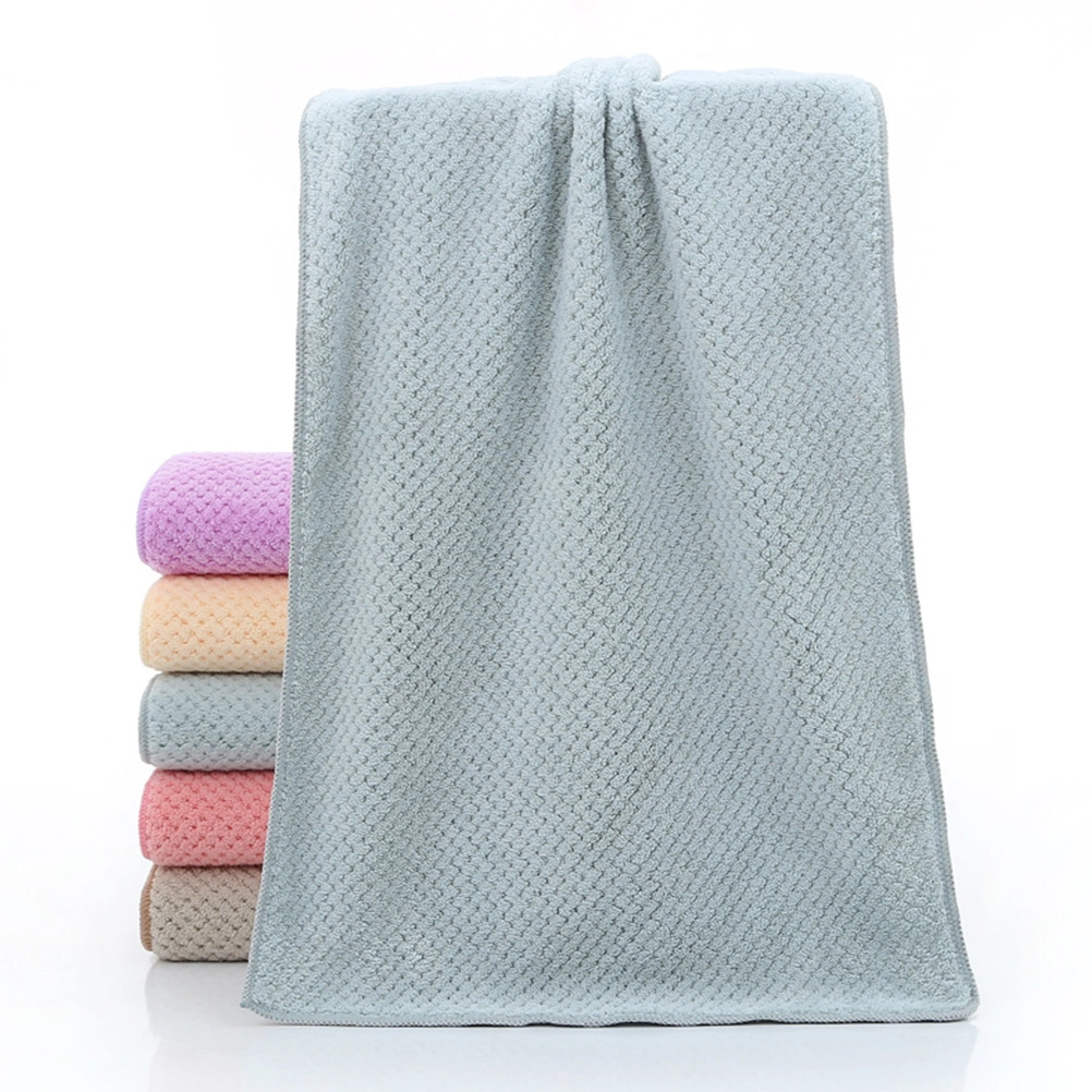 5pcs Pineapple Texture Towels Water Absorption Towels Thickened Bath Towels Beauty Towels