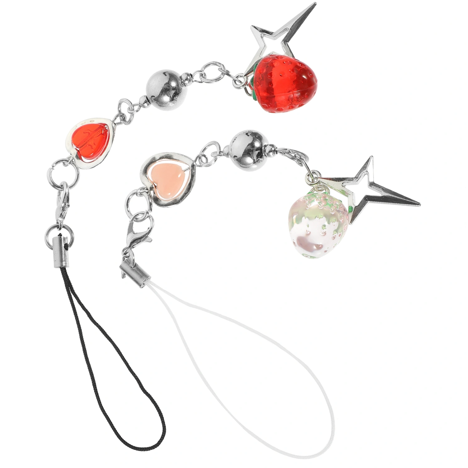 2pcs Phone Charm Strawberry Phone Charms Backpack Ornament Cute Phone Charm Decorations
