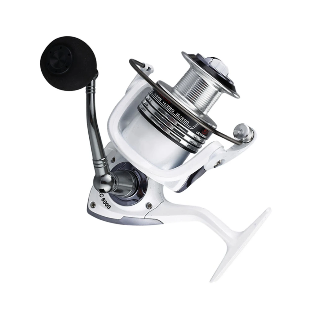 HC6000 Fishing Reel Aluminum Fishing Reel for Saltwater or Freshwater Fishing (Pearl White)