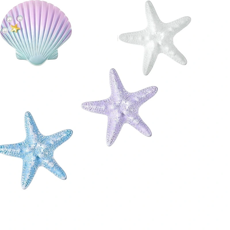 5pcs Shell Hair Clip Sea Star Hair Clips Side Clips Seaside Vacation Hair Clips Mermaid Headdresses