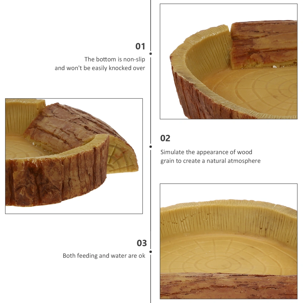 Reptile Pets Water Drinking Basin Reptile Box Water Container Resin Crawl Pets Water Basin