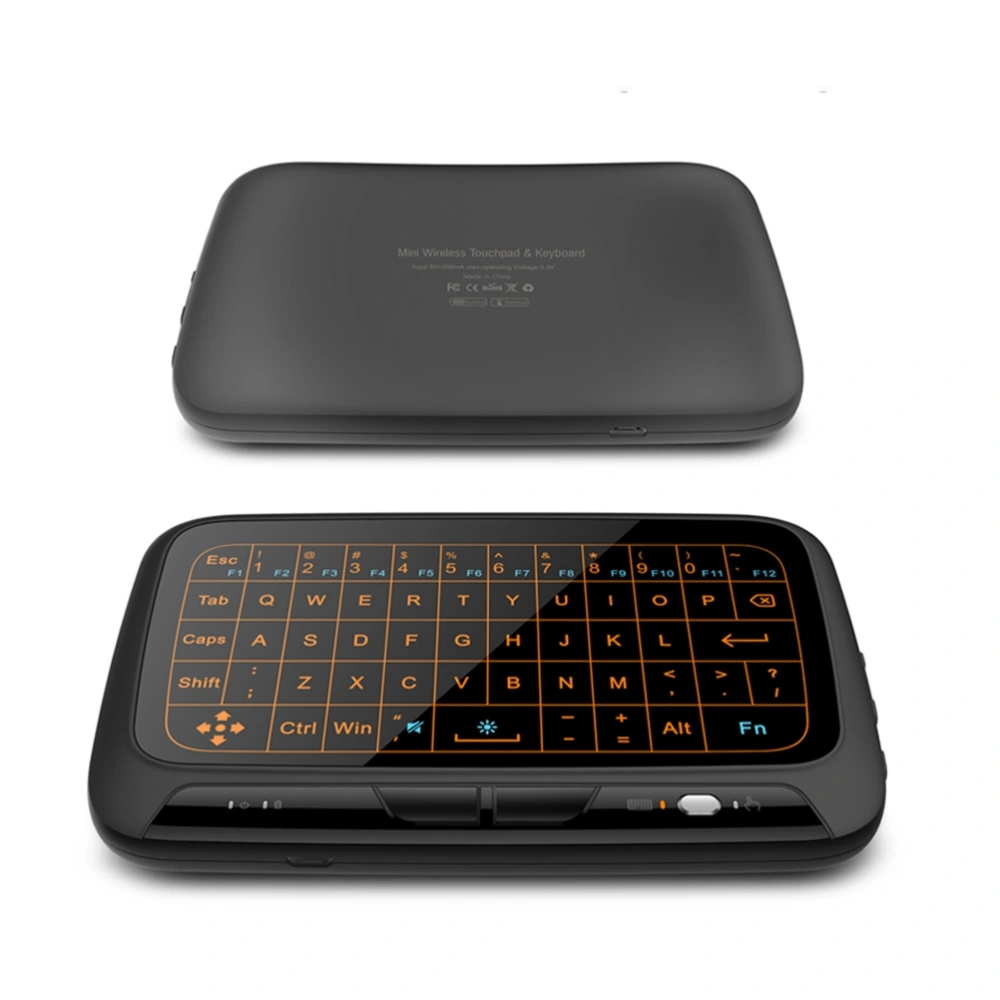 H18 2.4GHz Wireless Touchpad QWERTY Keyboard Air Mouse Full Touch Screen Keyboard Touch Pad with Backlight For Smart TV Android TV Box PC Xbox3 PS4 Windows (H18 Backlight Version)