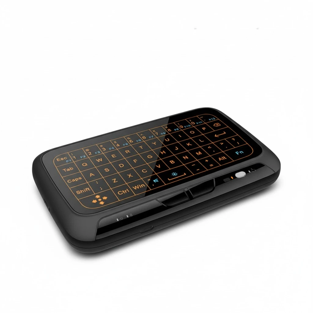 H18 2.4GHz Wireless Touchpad QWERTY Keyboard Air Mouse Full Touch Screen Keyboard Touch Pad with Backlight For Smart TV Android TV Box PC Xbox3 PS4 Windows (H18 Backlight Version)
