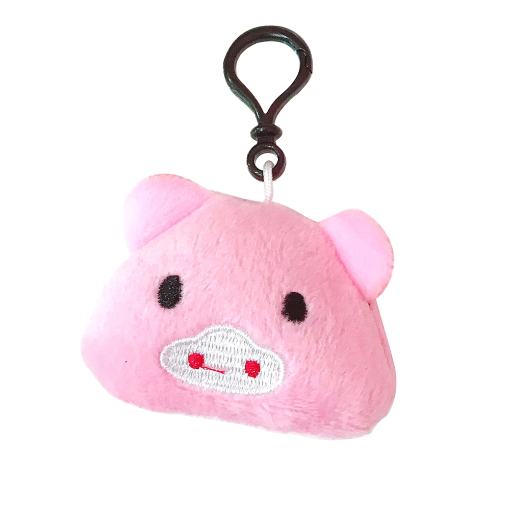 3pcs Plush Pig Keychain Keyring Purse Bag Pendant Decoration Hanging Ornament Creative Gift