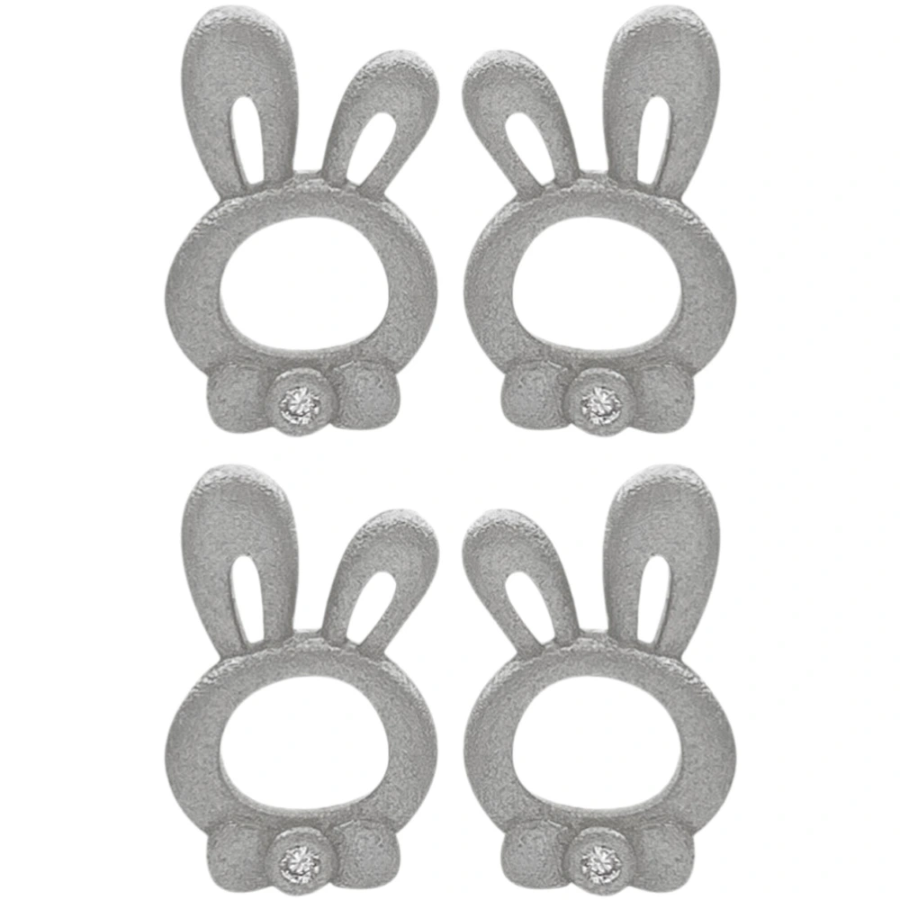 2 Pairs Bunny Ear Drop Rabbit Earring Jewelry Bunny Stud Earring for Women