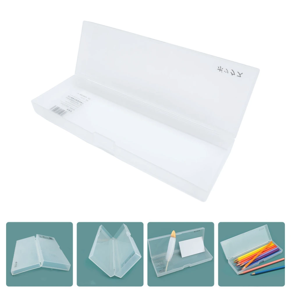 Transparent Stationery Box Pencil Storage Box Portable Watercolor Pigment Box