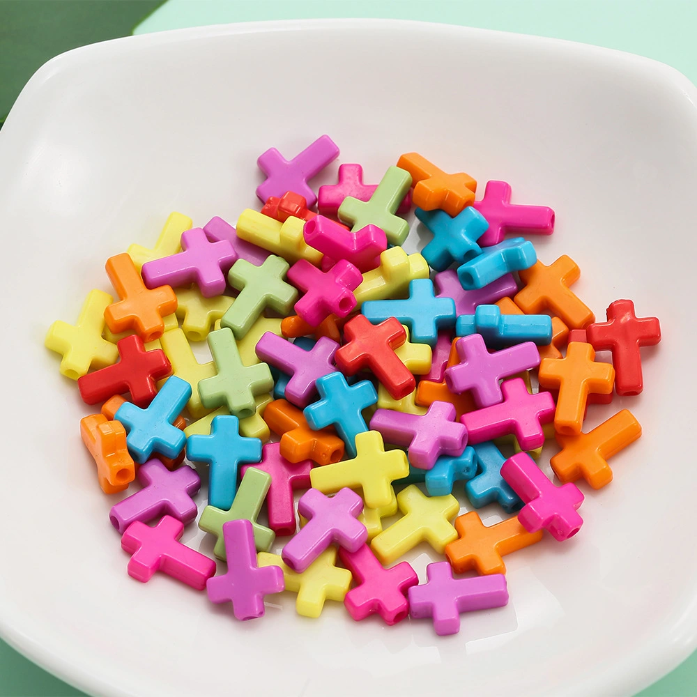 200pcs Cross Beads DIY Jewelry Beads Loose Beads Spacer Beads Jewelry Making Supplies