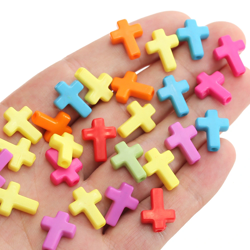 200pcs Cross Beads DIY Jewelry Beads Loose Beads Spacer Beads Jewelry Making Supplies