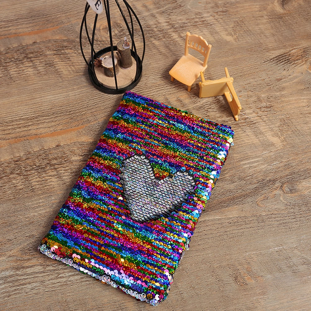 Mermaid Sequins Diary Notebook Paper Glitter Notepad School Office Writing Stationery DIY Notebooks (Multicolor)