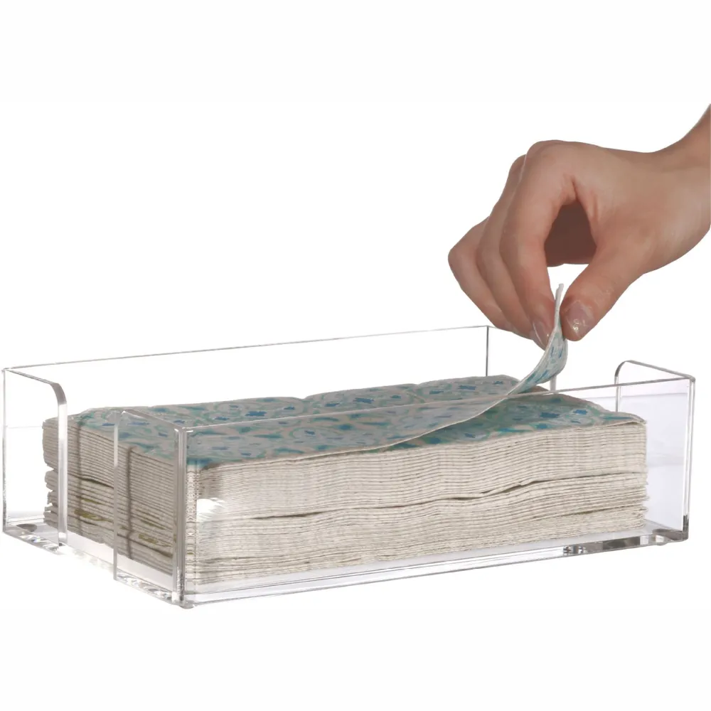 Rectangular Napkin Dispenser Wear-resistant Acrylic Tissue Holder Transparent Napkin Box