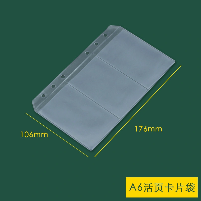 20 Sheets Binder Pockets 6-Hole Plastic Binder Folder Loose Leaf Bags for Files Documents