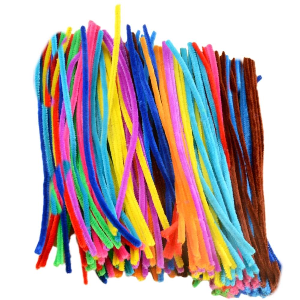 400Pcs Twistable Sticks Wool Tops DIY Handmade Rods Toy Educational Toy for DIY Craft Plaything (Assorted Color)