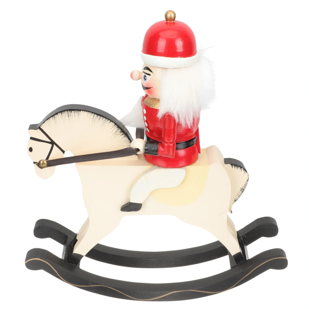 Wooden Horse Nutcracker Soldier Christmas Nutcracker Soldier Nutcracker Puppet Home Ornament