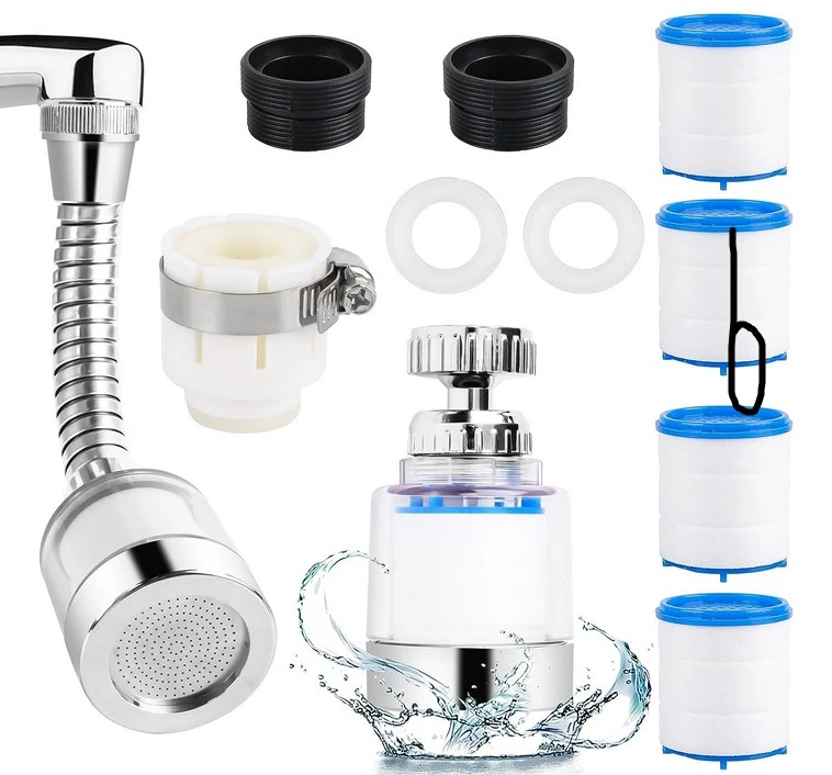 1 Set Faucet Filter Sink Faucet Filter Water Filter For Bathroom Kitchen With Filter Elements