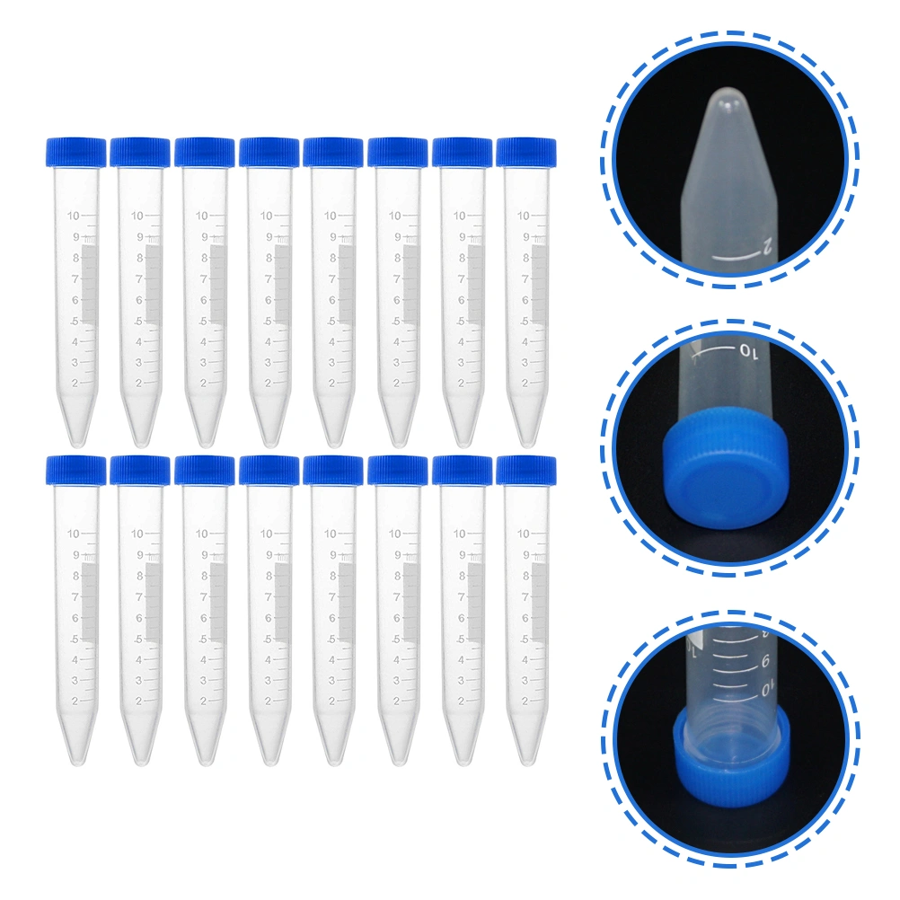 30pcs Centrifuge Tube 10ml Test Tube With Screw Caps Atomization Tube Supply
