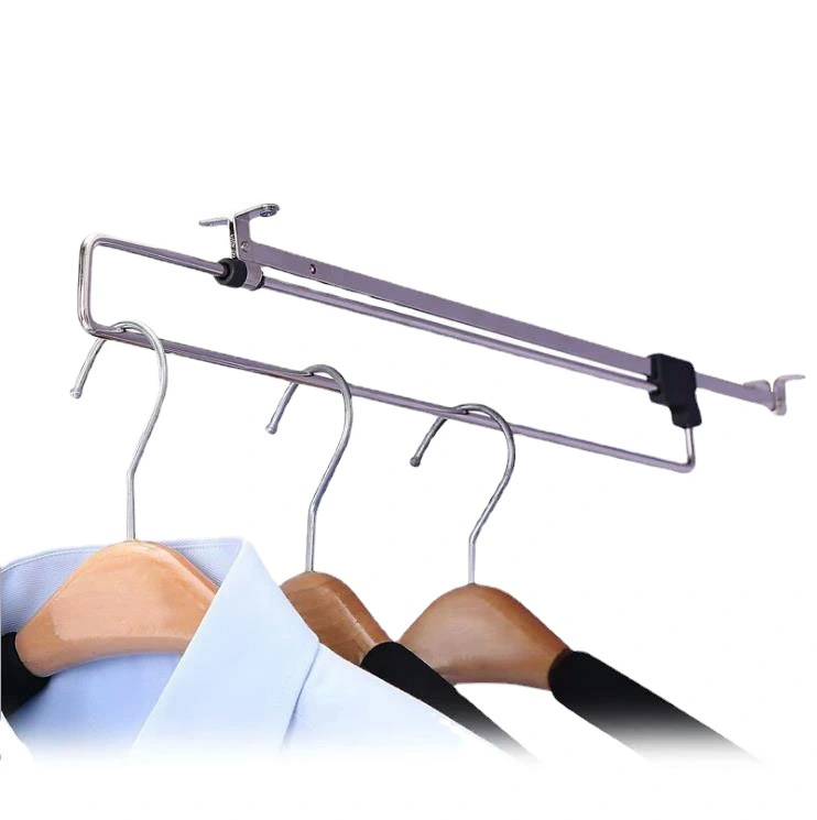 2pcs Adjustable Wardrobe Clothes Rail Closet Clothes Hanger Telescopic Clothes Hanging Rack