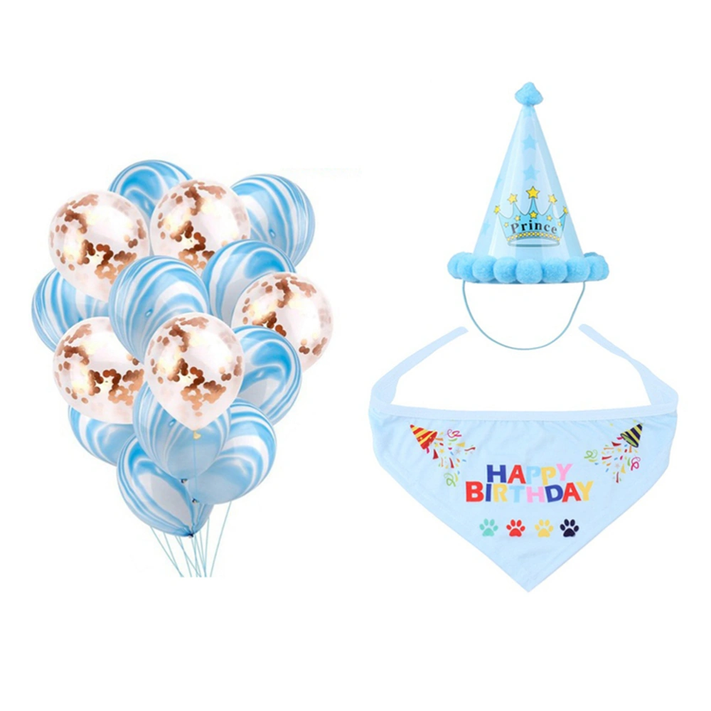 Pet Birthday Decor Balloon Set Decor Neckerchief for Pet Dog Animal Birthday