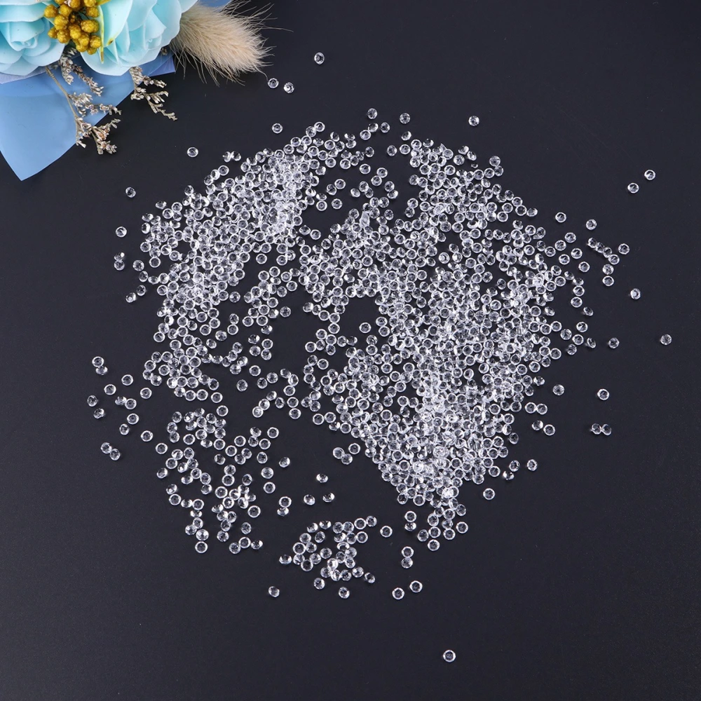 1000pcs 3mm Transparent Wedding Table Scattering Crystals Acrylic Diamonds Wedding Bridal Shower Party Decorations Vase Fillers (White)