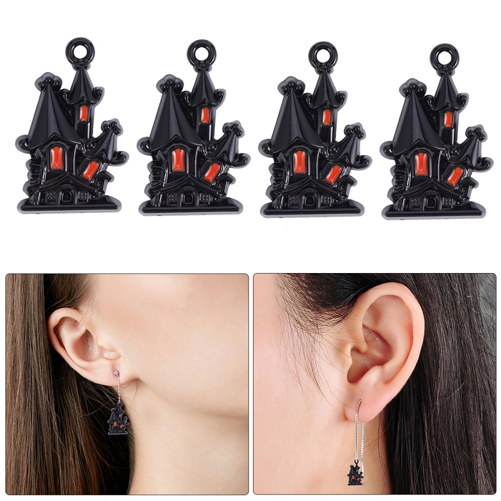 20pcs Diy Jewelry Accessories Halloween Haunted House Castle Pendant Accessories