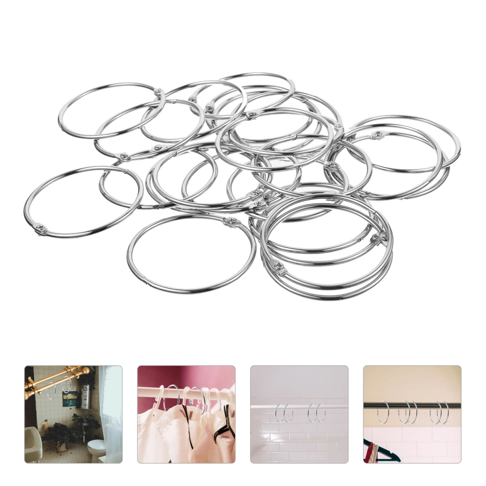 20pcs Shower Curtain Rings Curtain Hooks Metal Curtain Rings Shower Rod Curtain Rings