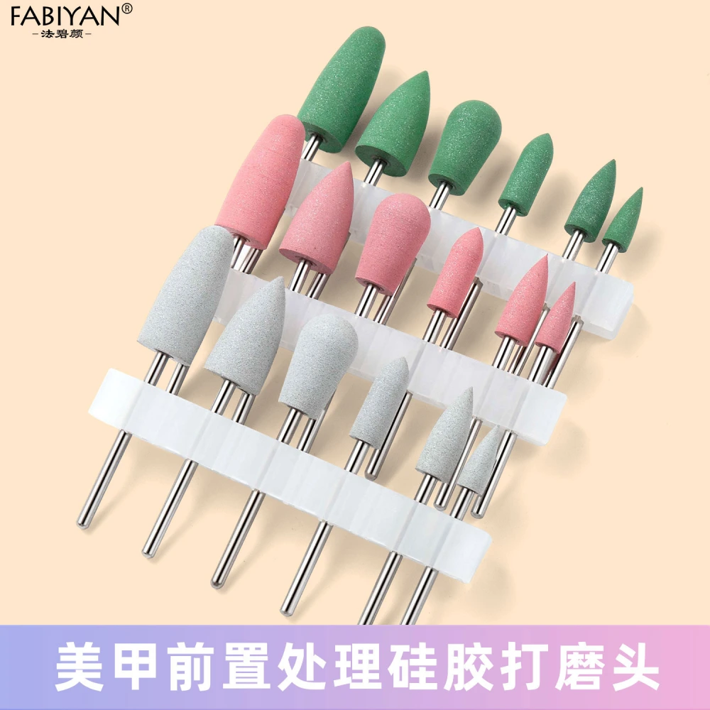 18 pcs Silicone Nail Drill Bit Manicure Nail Drill Bit Cuticle Cleaner Drill Bits for Grinding