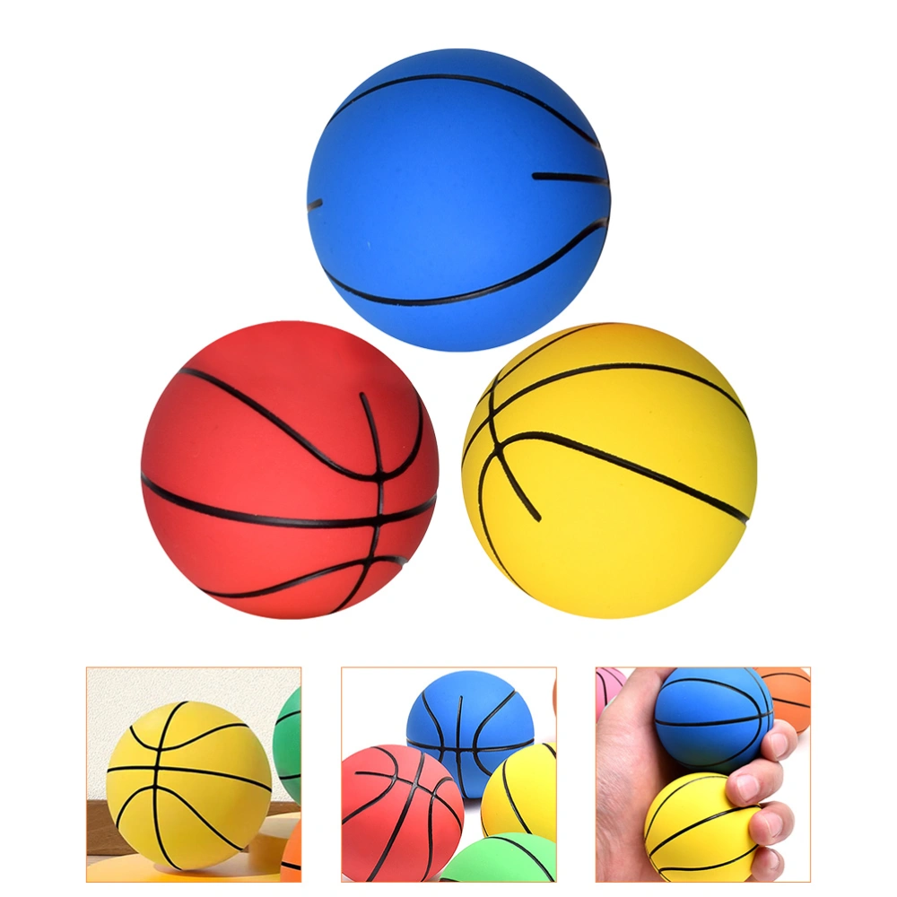 3Pcs Elastic Balls Sports Training Toys Decorative Kids Balls Delicate Kids Balls Rubber Sports Balls