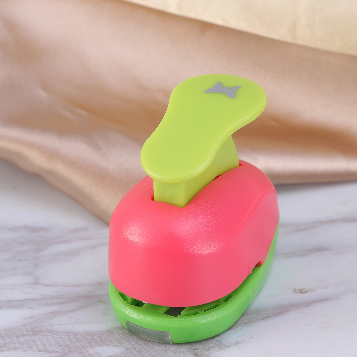 Printing Paper Flower Cutter Mini Diy Cutter Paper Stamping Embossing Labor-saving Lever Handmade Craft Flower Scrapbooking Tool Small Pattern (Random Shell Color)