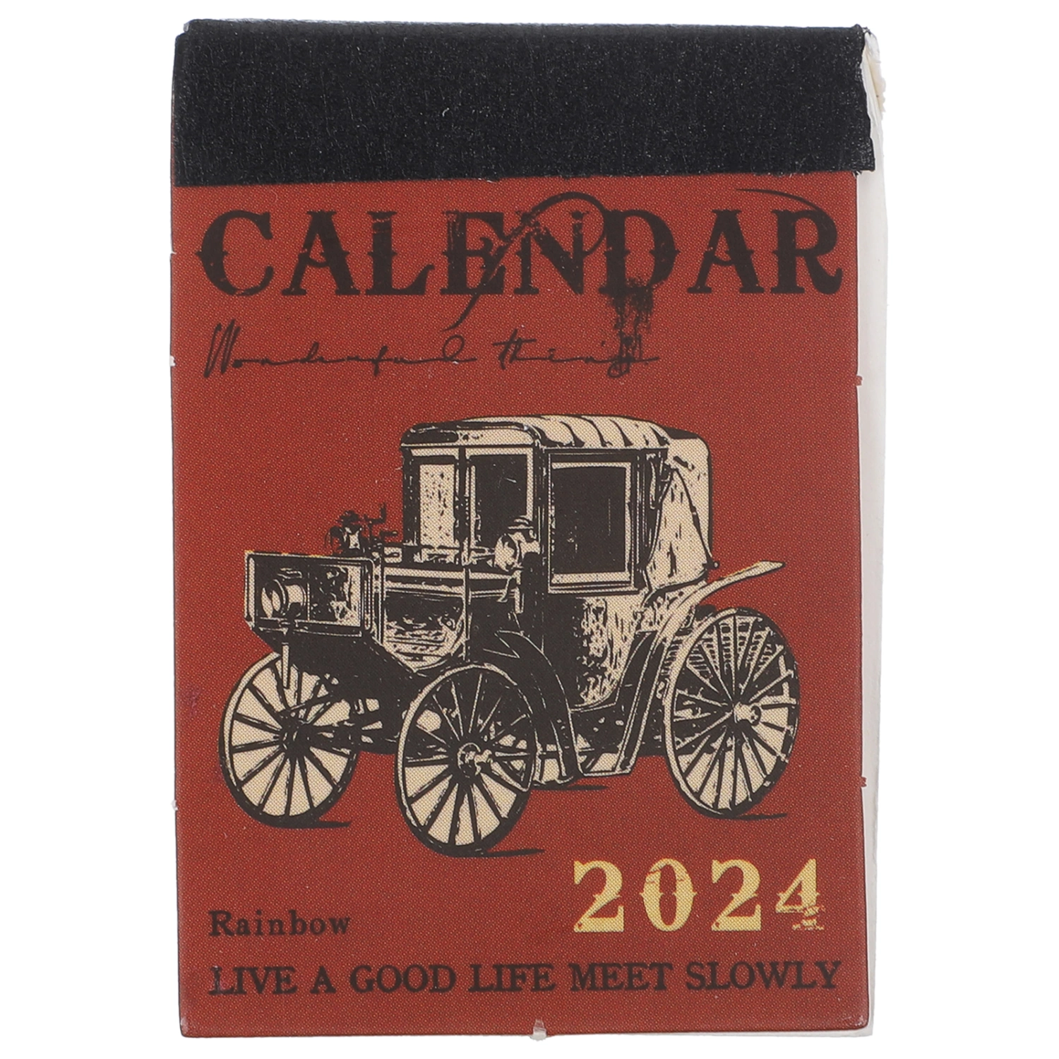 1 Book of Mini Retro Calendar Miniature Tearable Calendar Standing Calendar 2024 Tabletop Calendar