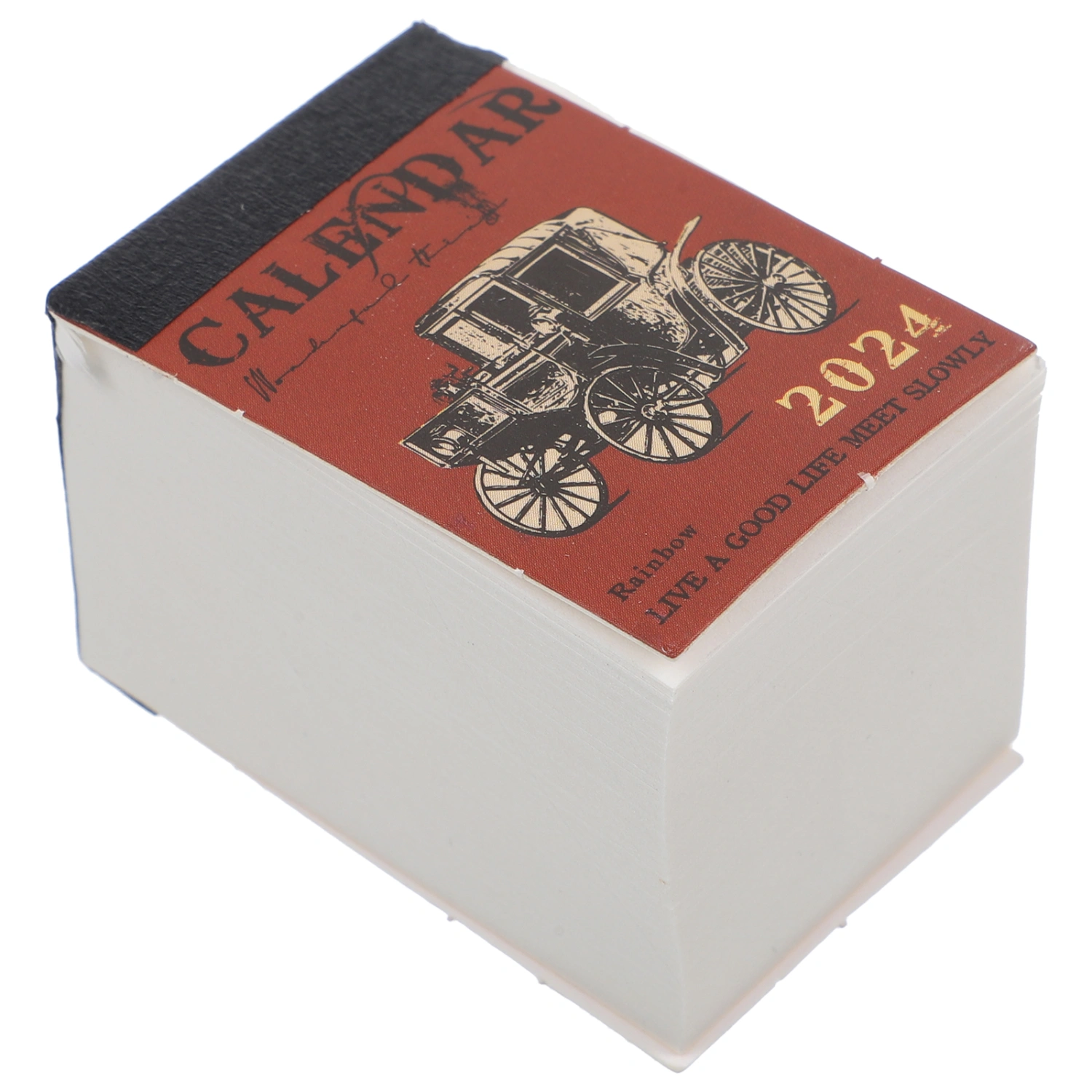 1 Book of Mini Retro Calendar Miniature Tearable Calendar Standing Calendar 2024 Tabletop Calendar