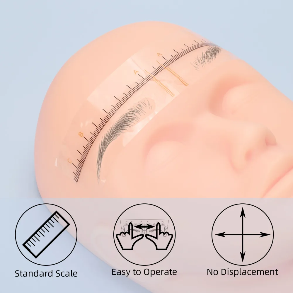 10pcs Women Eyebrow Balance Ruler Eyebrow Stencil Ruler Eyebrow Makeup Shaper