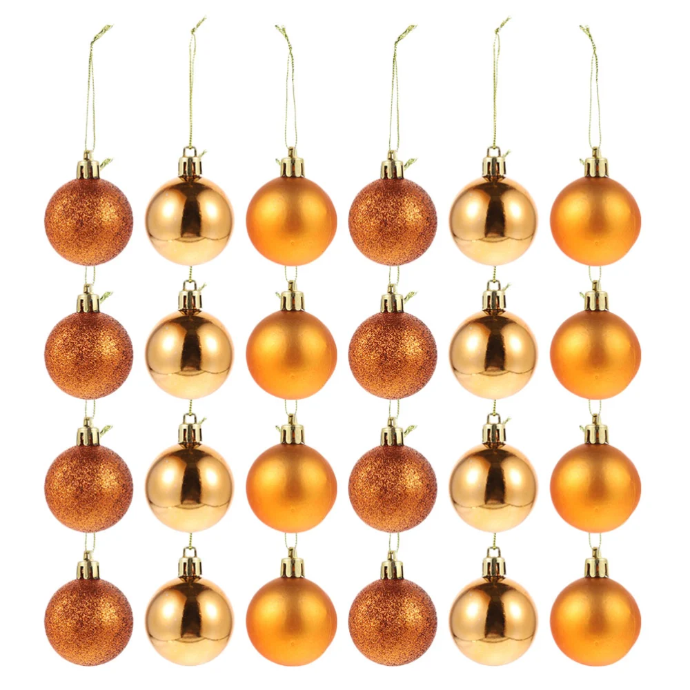 24pcs Decorative Christmas Tree Hanging Supplies Christmas Ornament Balls Decor