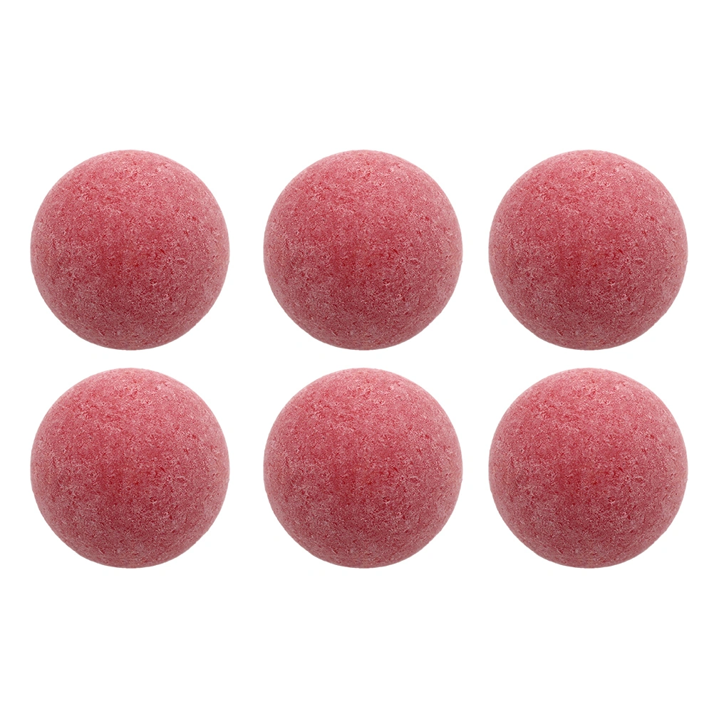 6PC Table Football Table Plastic Accessories Matte Indoor Sports Football Game Special Balls (Red)