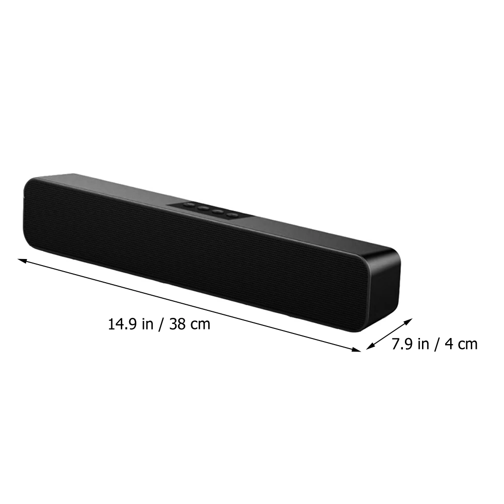Wireless Speaker Bass AUX IN Memory Card FM USB 10W Output Stereo Soundbar