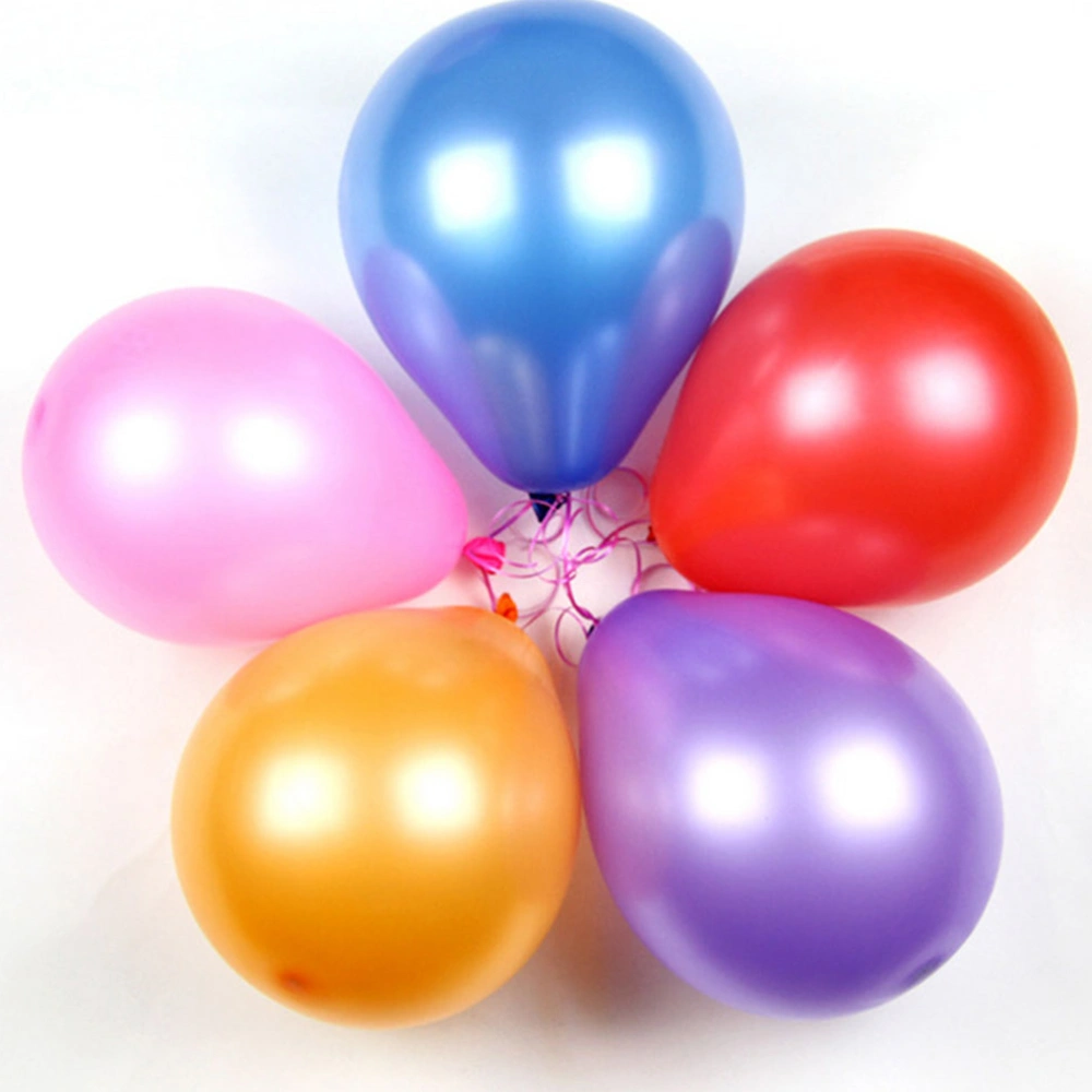 20Pcs 10Inch Latex Balloons Party Thickened Pearlescent Shining Balloons For Birthday Decorations (Light Purple)