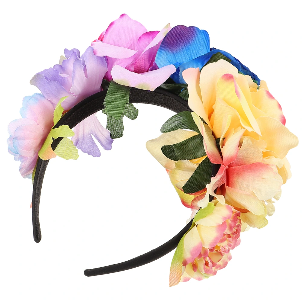 Simulation Rose Flower Headpiece Halloween Hair Party Hairband Hair Clasp