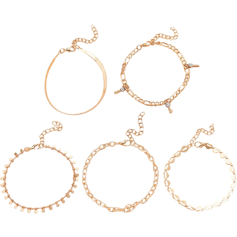 Women Anklet Alloy Ankle Chain Ankle Bracelets Foot Chain Ankle Jewelry Decor