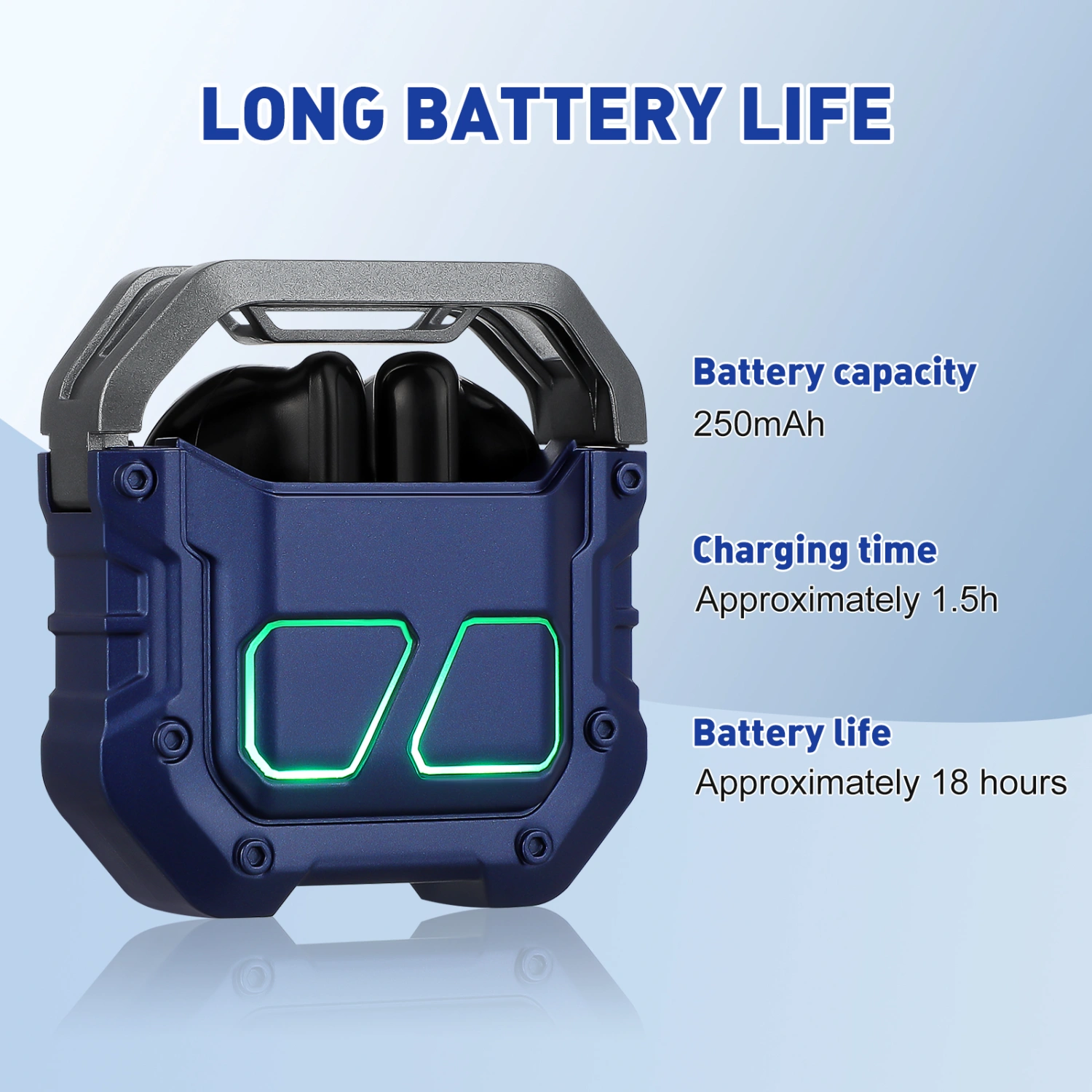 Wireless Earbuds Workout Headphone Noise Reducing Earbuds Long Playtime with Charging Case 5.3