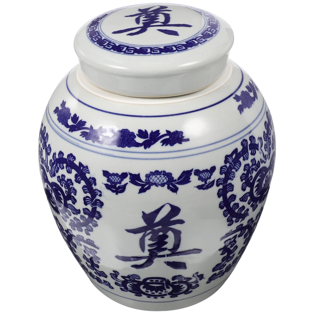 Blue and White Porcelain Urn Cremation Urn Funeral Urn Human Ashes Container