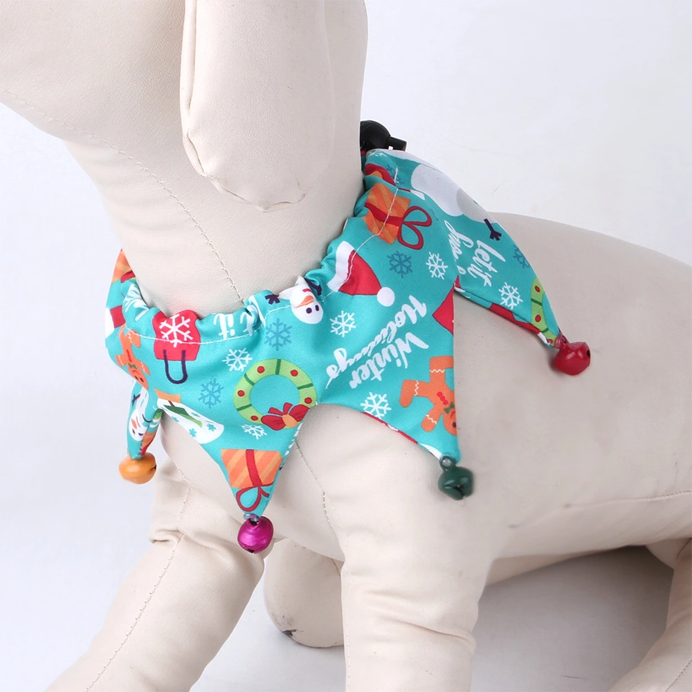 Christmas Neckerchief Cat Festival Bells Collar Cats Decorative Collar Pet Supply