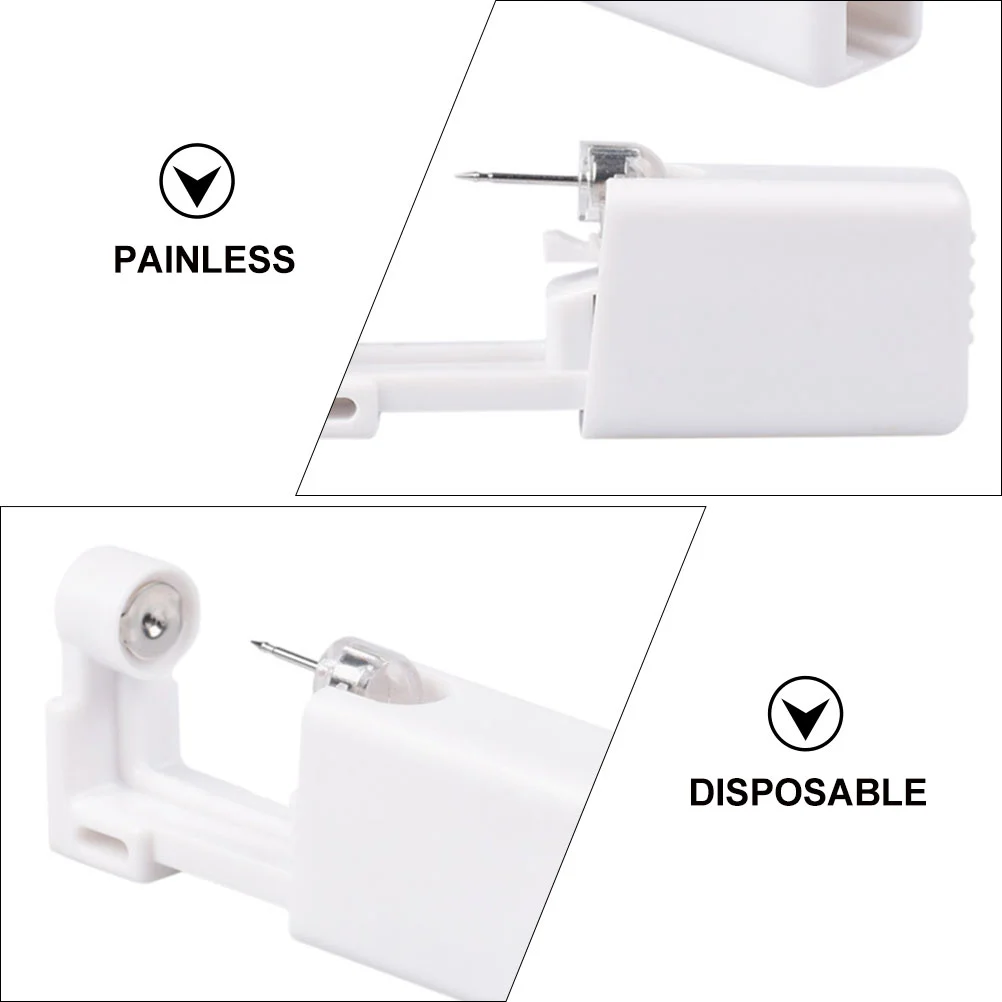 6Pcs Disposable Ear Piercer Tool Practical Ear-piercing Assist Device White