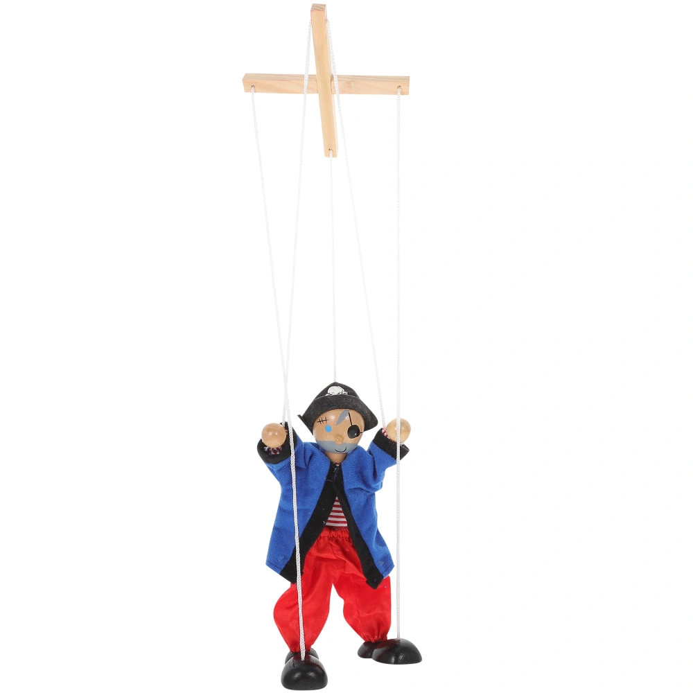 Wooden Pirate Marionette Handiwork Interesting Interactive Toys Lovely Puppet