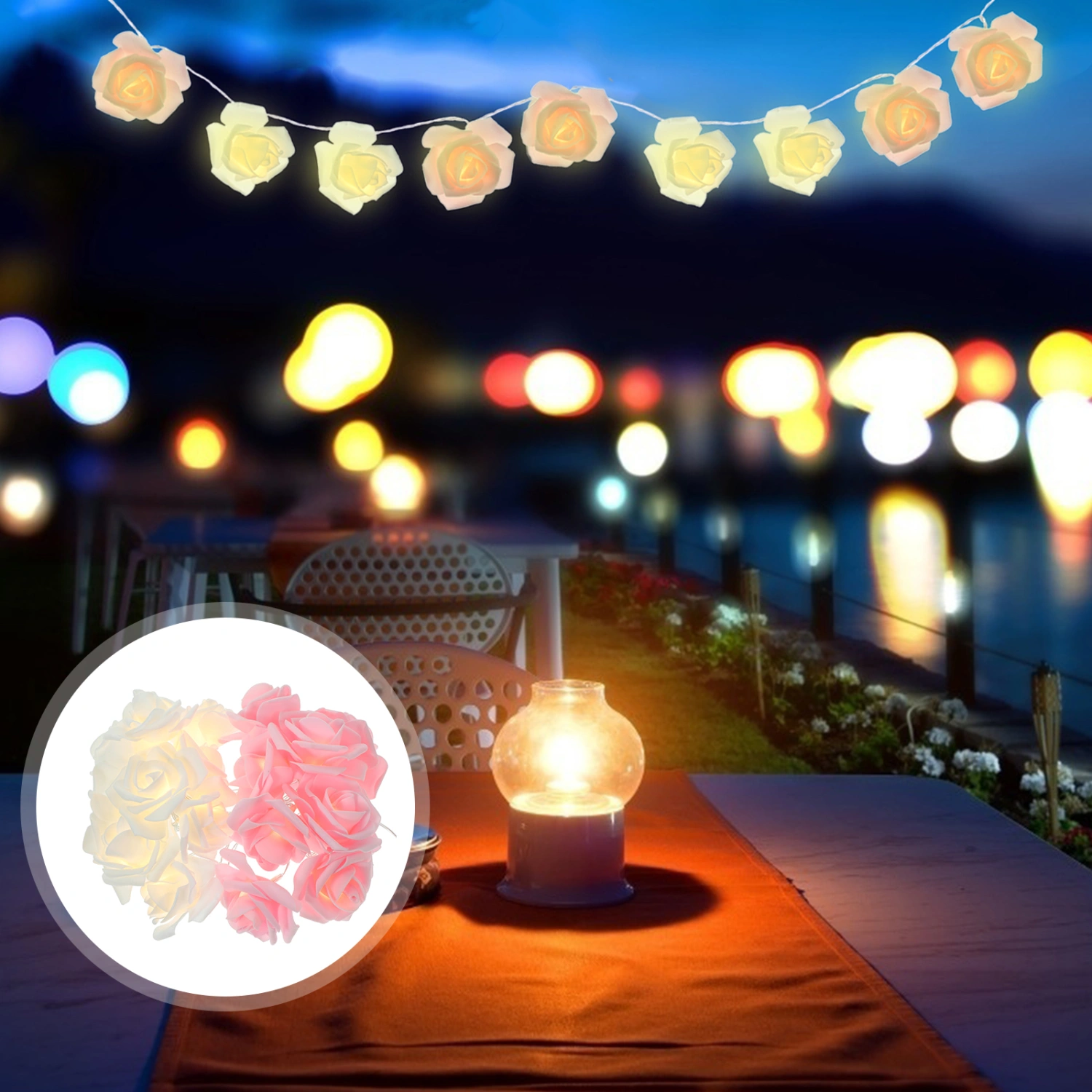 Unique Flower Shaped String Lamp Atmosphere USB Lamp Decor Lamp Scene Ornament