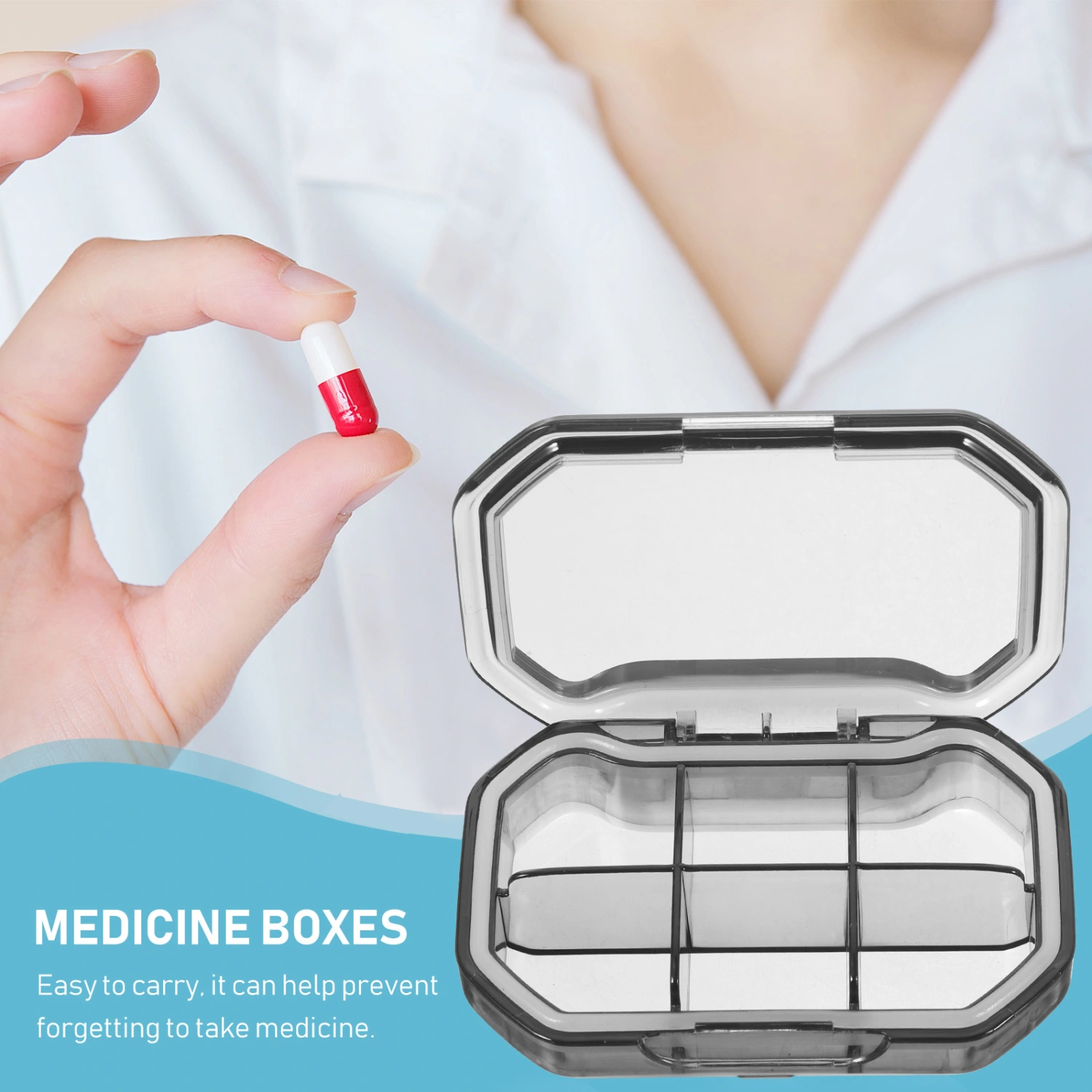 Convenient Medicine Case Portable Medicine Box Household Pills Case Pills Accessory